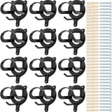 12 Counts Horse Bridle Rack, Bridle Bracket Bridle Hooks with Tubes and Screw, Horse Tack Storage Halter Hanger Metal Bridle Hol