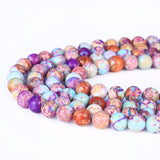 ALZLDYS 6mm Colorful Imperial Jasper Beads Jasper Round Beads for Jewelry Making Bracelet Necklace 15