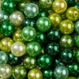 BERMRO 16mm Acrylic Beads 100pcs Green Pearl Focal Bead Beadable Chunk Bubblegum Beads for DIY Crafting Necklace Bracelet Jewelr