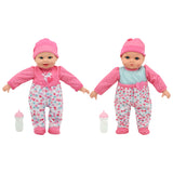 Little Darlings: 12 Talking Twins - Pink, Teal, Hearts - 2 Soft Body Baby Dolls, Make 12 Sounds, 2 Bottles, New Adventures, Todd