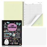 Affrolling 1 Pack Carbonless Lab Notebook Carbon Copy 8.5'' x 11'' 25 Sets of Pages 54 Pages Total Laboratory Engineering Chemis