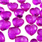 YHYPOCI 20pcs Acrylic Heart Beads 30mm Heart Shape Loose Bead for Making Bracelet Necklace Jewelry Making Craft(Rose Red)