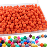 Sunrony 170Pcs 15mm Silicone Beads for Keychain Making, Round Silicone Beads for Pens and Necklace Bracelet Crafts Making(Dark O