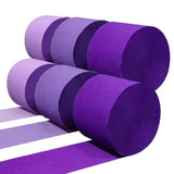 PheiLa Purple Crepe Paper Streamers 6 Rolls 492ft, Crepe Paper Birthday Decorations Purple Paper Party Streamers for DIY Gift Wr