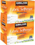 Kirkland Signature Fabric Softener Sheets Ultrasoft Fresh Scent, 250 Count (Pack of 2)