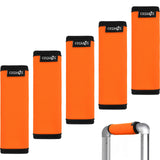 Cosmos 5 Pieces Fluorescence Orange Comfort Neoprene Handle Wraps/Grip/Identifier For Travel Bag Luggage Suitcase