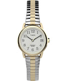 Timex Womens Easy Reader Classic 25mm Watch - Two-Tone Expansion Band White Dial Gold-Tone Case