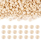Elecrelive 300Pcs Painted Natural Wood Beads 10mm Wheat Wooden Spacer Loose Beads for Bracelet Necklace Craft Home Party Decorat