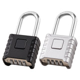 2 Pack disecu Heavy Duty Long Shackle 4 Digit Combination Lock, One Touch Unlocking, Anti-Error Feature, Waterproof Outdoor Padl