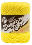 Lily Sugar N Cream The Original Solid Yarn, 2.5oz, Medium 4 Gauge, 100% Cotton - Sunshine - Machine Wash & Dry