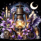 Ekuxom Dragon Diamond Art Kits for Adults-Kerosene lamp Diamond Painting Kits for Adults-DIY Full Round Drill Diamond Dot Painti