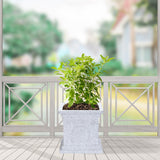 Bonkaso 12 Inch White Tulsi Pot Tall, Durable & Lightweight German Polymer Planter For Indoor & Outdoor Use: Home, Office, Gar