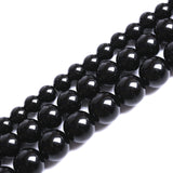 32PCS 12MM Natural Black Agate Stone Beads Round Loose Beads for welry Making DIY Bracelet Necklace Accessory 15 Inches