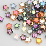 Glass Beads, KLFHS 100PCS 8MM Star Beads, Cute Star Bead Mixed Color Glass Bead Bulk for DIY Jewelry Making Bracelet Necklace Ea
