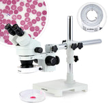 AmScope SM3BZ80S Binocular Stereo Microscope, WF10x Eyepieces, 3.5X90X Magnification, 0.7X4.5X Objective Power, 0.5X and 2.0