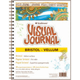 Strathmore 300 Series Visual Journal Bristol Vellum 9x12 Extra White Vellum 270 GSM Paper, LongSide Spiral Bound