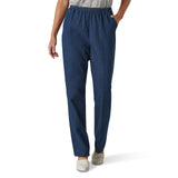 Chic Classic Collection womens Cotton Pullon Pant With Elastic Waist Jeans, Original Stonewash Denim, 6 Petite US