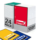 Kaisa 1 Subject Spiral Notebooks, 70 Sheets 6 Vibrant Color Options, 4 Pads Per Color Abundant Stock for All Your Needs Colleg