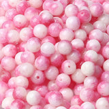 LAIDANLA Pink Tourmaline Jade 6mm Natural Stone Beads Round Loose Gemstone Stone Beads for DIY Bracelet Necklace Earrings Jewelr