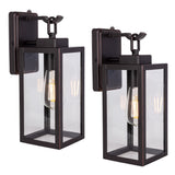 LIT-PaTH Dusk to Dawn Outdoor Wall Lantern, Wall Sconce as Porch Lighting Fixture, E26 Medium Base Max 60W, Anti-Rust Metal with