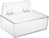 Brady PD206A 3 Height, 9 Width, 6 Depth, Acrylic, Clear Dispenser Tray With Lid, With 6 Height, Backplate