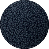 Bala&Fillic Frosted Black Color 4mm Seed Beads About 1200pcs/100Grams in Bag, 6/0 Glass Craft Beads for Making Bracelet and Neck
