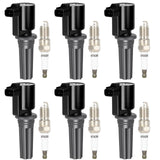 ECCPP DG528 6 ignition coils with 6 iridium Spark Plugs for Lincoln for Jaguar LS S-Type V6 3.0L DG517 DG528 C1346