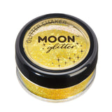 Holographic Glitter Shakers by Moon Glitter - 100% Cosmetic Glitter for Face, Body, Nails, Hair and Lips - 0.17oz - Yellow