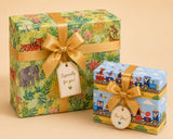 Garden Store Choo Choo Train & Railway Adventure Combo of 2 Wrapping Papers | Premium Kids Gift Wrap Set for Birthday Party & Ba