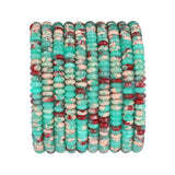 BEADIA Natural Green Shoushan Disk Stone Beads 4x2mm 160pcs Rondelle Loose Semi Gemstone Beads for Jewelry Making Design