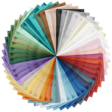Q&J Fabric Co. 50Pcs 20 x 18 Satin Fabric Fat Quarter Pre-Cut Quilt Squares Bundle Mixed Colors Sheets Quilting Fabric for Festi