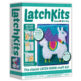 LatchKits 3D Llama Classic Latch Hook Craft Activity Kit Make a Colorful Mini Rug for Ages 6+
