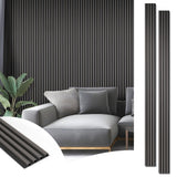 Art3d 8-Pack WPC Wood Slat Wall Panel for Interior Wall D cor, 3D Wood Fluted Acoustic Wall Paneling for Living Room Bedroom Ho