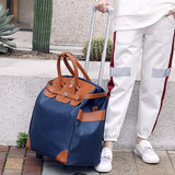 Calandis Rolling Duffle Bag Large Capacity Suitcase For Beach Business Trip Traveling Dark Blue | Luggage