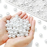 Towenm 220PCS 14MM White Pearls for Crafting, No Hole Pearls Beads for Vase Filler, Faux ABS Round Pearls for Floating Candles C