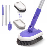 Tile Tub Scrubber Brush, Shower Scrubber Cleaning Brush with Long Handle