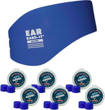 Earvolution Ear Band-It Ultra Swimming Headband & Floating Putty Buddies Silicone Ear Plugs Bundle, Doctor-Invented Waterproof S