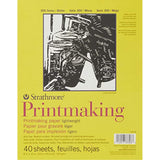 Strathmore 300 Series Printmaking Paper Pad, Glue Bound, 8x10 inches, 40 Sheets (120g) Artist Paper for Adults and Students