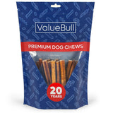 ValueBull Bully Sticks for Dogs, Medium 6 Inch, 25 Count - All Natural Dog Treats, 100% Beef Pizzles, Single Ingredient