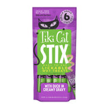 Tiki Cat Stix Mousse Treats, Single Serve Indulgent Lickable Treat or Dry Food Topper, with Duck in Creamy Gravy, 3 oz. Pouch (P