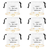 CEELGON 12 Pcs Jewelry Pouch Bridesmaid Gifts Set of 6 Linen Cotton Small Drawstring Bags & Bridesmaid Knot Bracelet Jewelry Pac