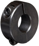 Climax Metals 2C050 Black Oxide Plated Steel TwoPiece Clamping Collar, 1/2 Bore Size, 11/8 Outside Diameter, #832 x 1/2 S