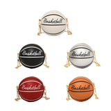 Merishopp Basketball Shaped Purse Casual Mini Round Ball Bag For Street Work Commuting White| Premium | Waterproof | Travel Frie