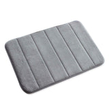 VANRA Small Bath Mat Bath Rugs Anti-Slip Memory Foam Non-Slip Bathroom Mat Soft Bathmat Carpet 15.7 X 23.6 (Gray)