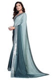 Pratham Blue Womens Silk Saree With Blouse Piece (Am-114_Light Grey)
