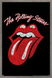 Trends International Rolling Stones - Classic Logo Wall Poster, 22.4L x 14.7W, Barnwood Framed Version