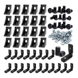 BLCCLOY 20 Set 2020 Series Aluminum Extrusion Corner Bracket with T Slot Nuts and Bolts Hardware, 20Pcs 20 Series Extruded Alumi