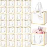 Yeaqee 25 Pcs Mini Metallic Paper Gift Bags with Handle 4.75x2.25x4'' Small Gift Bag DIY Tag Thank You Party Favor for Graduatio