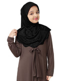 Mehar HijabS Kids Embellished Polycotton GirlS Scarf Little Meharin Hijab (Black, M)