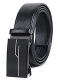 Sunshopping MenS Pu Leather Black Autolock Grip Belt (Htp32Blbk) (Free Size, Black 2)